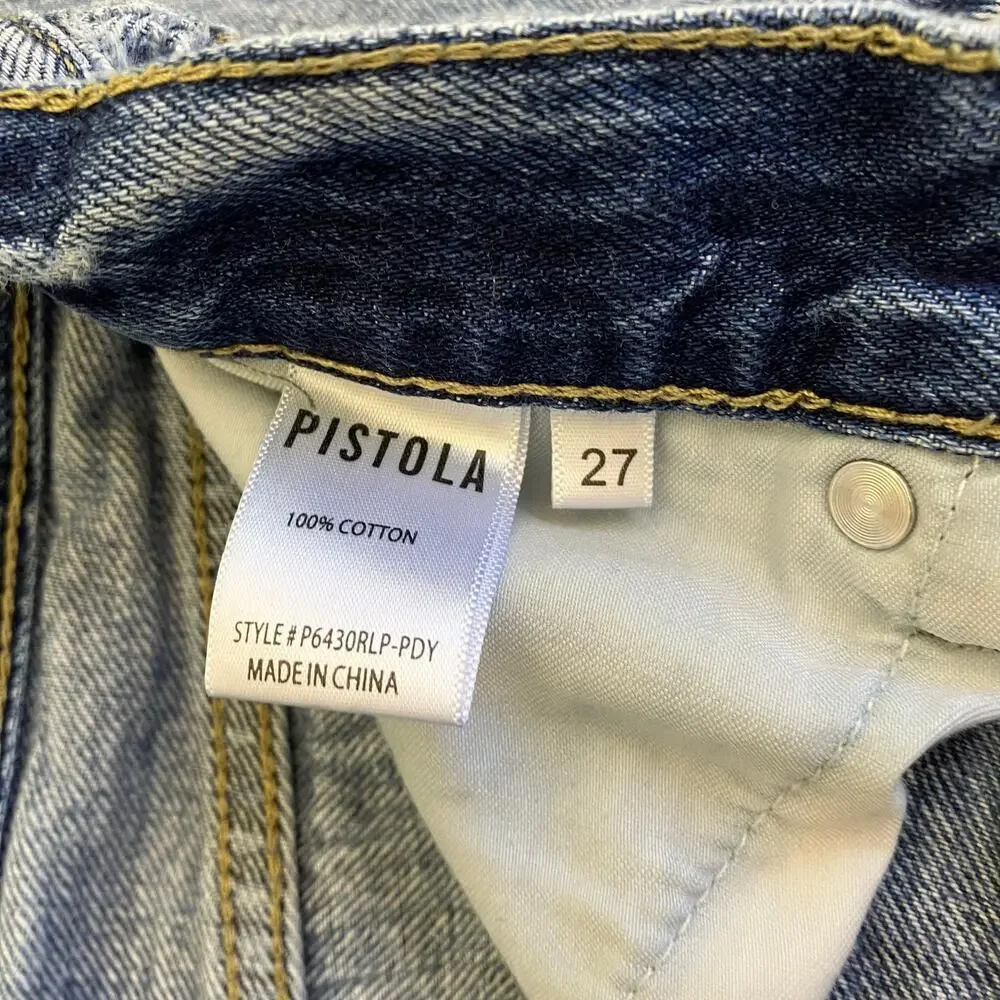Pistola Sz 27 Keaton High Rise Slim Straight in Playday Wash 90s Ankle Casual - Picture 9 of 16